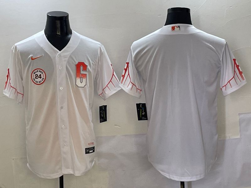 Men San Francisco Giants Blank White Game Nike 2025 MLB Jersey style 4